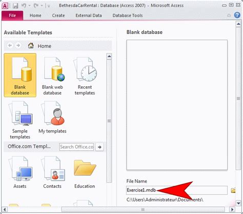ms access file extension name