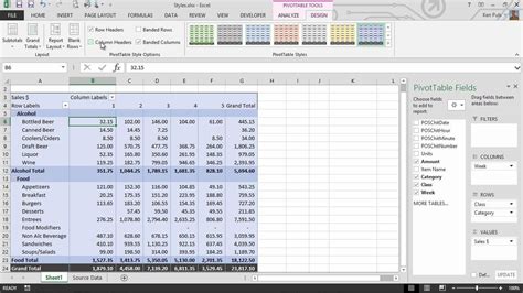 ms excel pivot table examples