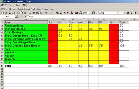ms excel sheets examples