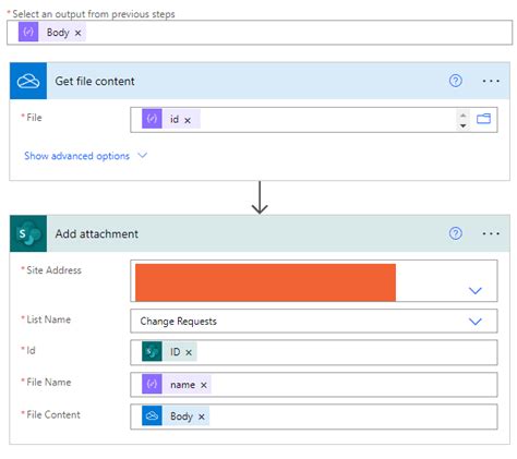 ms forms attachment to sharepoint list
