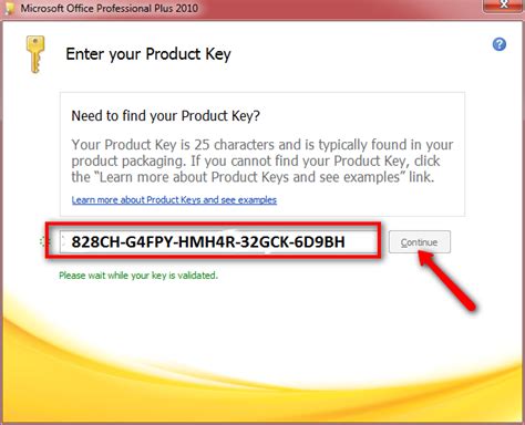 ms office activation code 2010