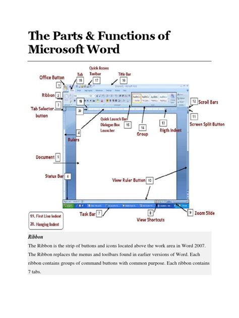 ms word basic functions