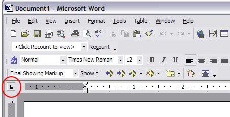 ms word tabs function