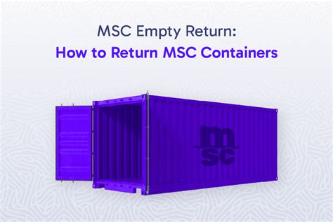 msc empty container return location