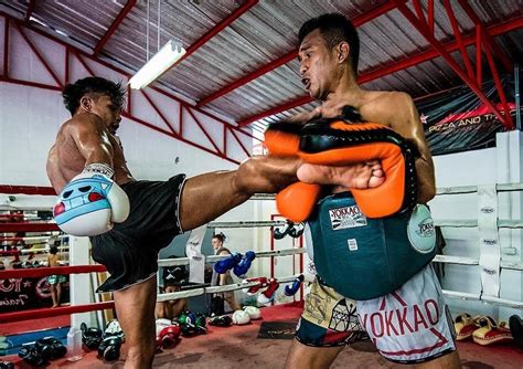 muay thai pad work