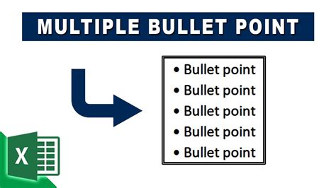 multiple bullet points in excel cell