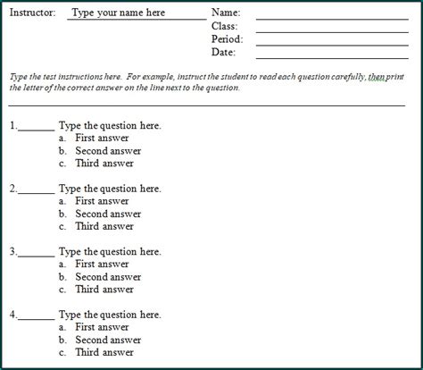 multiple choice questions examples quiz