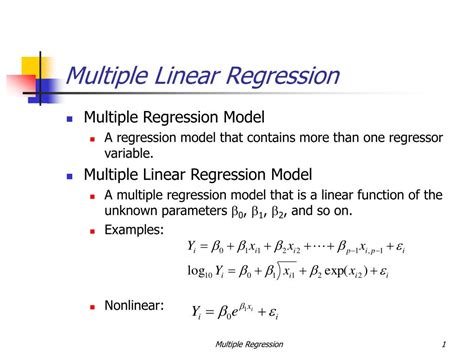 multiple linear regression example problems with solutions ppt