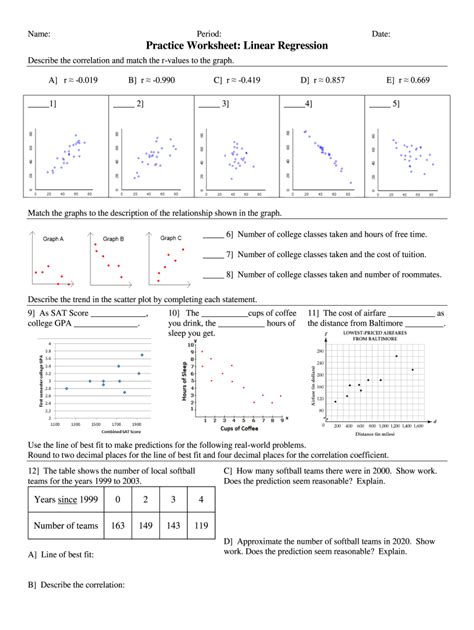 multiple linear regression practice problems with answers