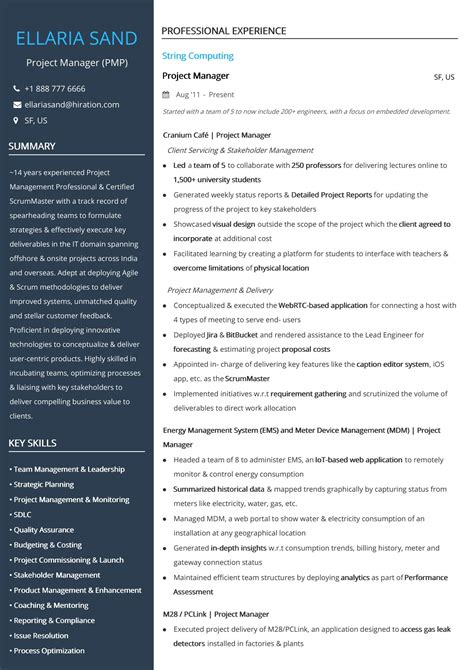 multiple page resume examples