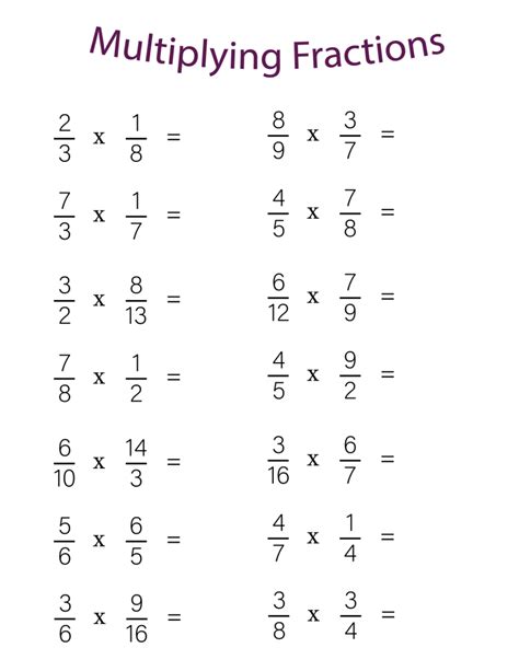 multiplying fractions activity pdf