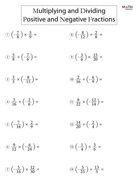 multiplying fractions negative and positive