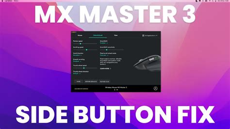 mx master 3 side buttons not working