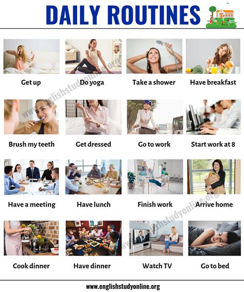 my daily routine example in english