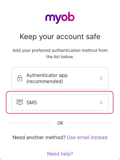 myob authentication code new phone