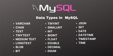 mysql data types size