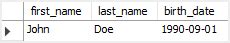 mysql date data type