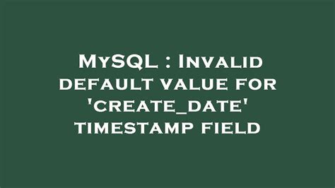 mysql datetime invalid default value