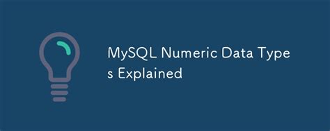 mysql numeric data type range