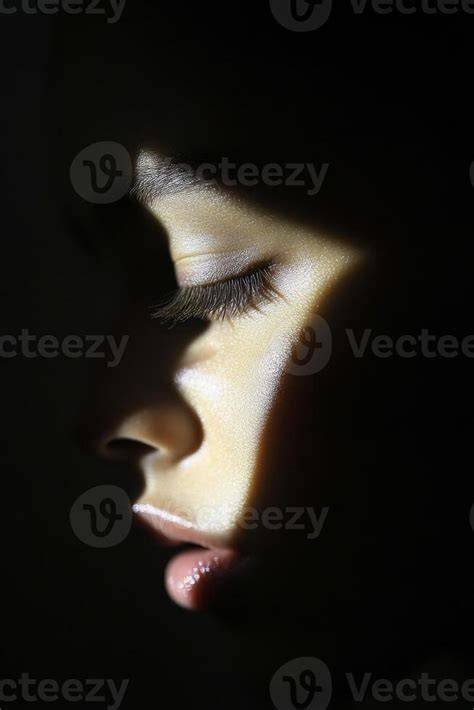 Mysterious stranger face in shadow