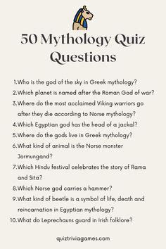 mythology quiz questions with answers pdf in english
