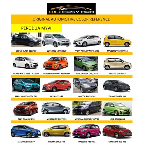 myvi white colour code