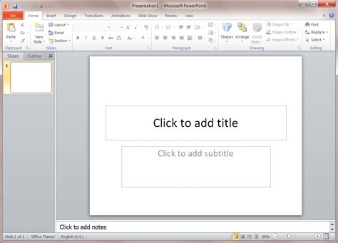 name three different ways to create a new presentation in ms powerpoint 2010
