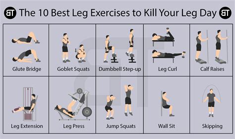 names of leg exercises