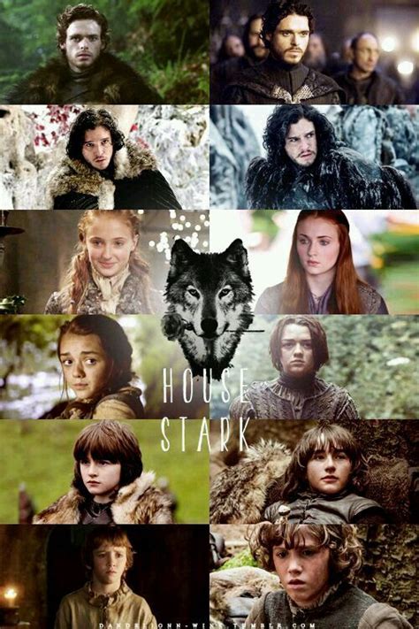 names of the stark children in game of thrones
