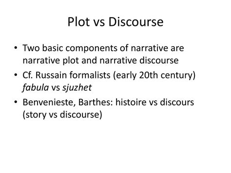 narrative discourse vs story
