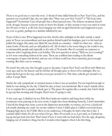 narrative examples in literature