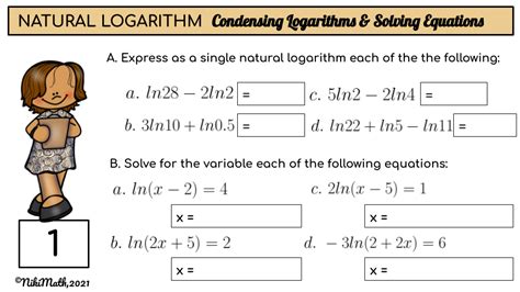 natural logarithm practice problems