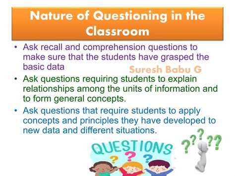 nature of questioning in the classroom types of questions