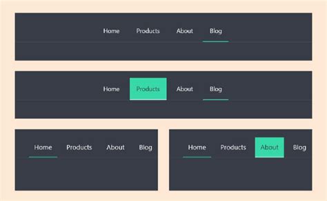 navigation bar html code with css template