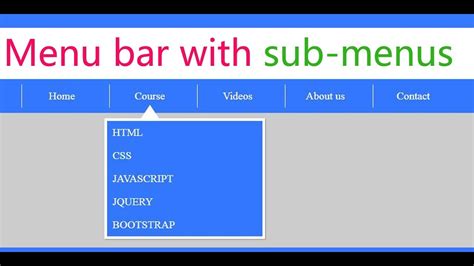 navigation menu html examples