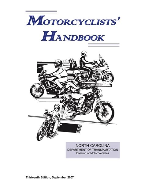 nc motorcycle permit test handbook