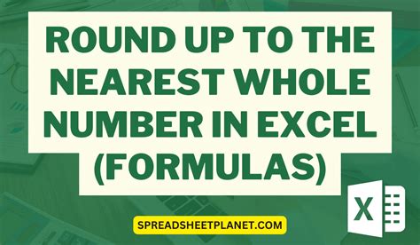 nearest whole number formula in excel