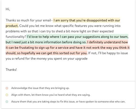 negative feedback response email sample