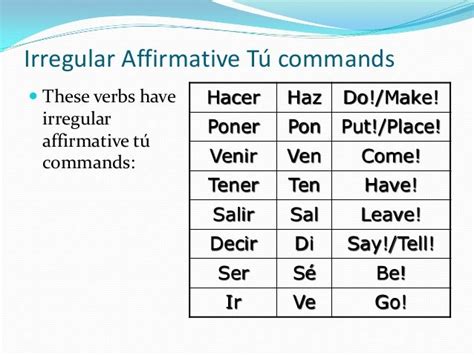 negative informal commands hacer