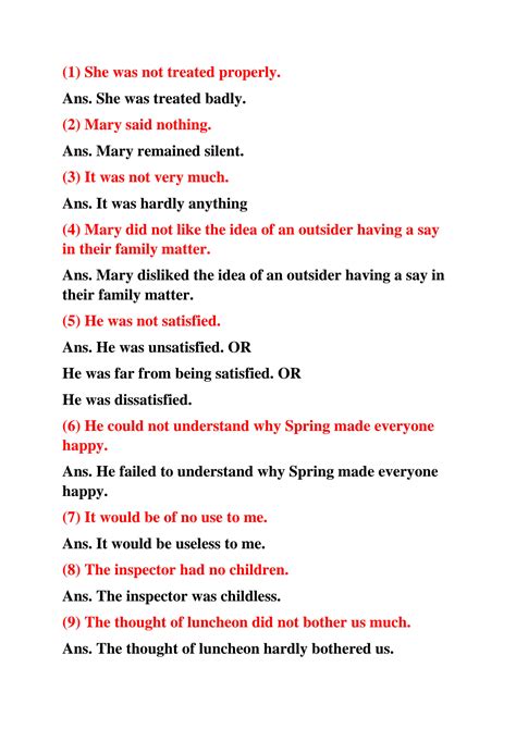negative sentence change into affirmative sentence