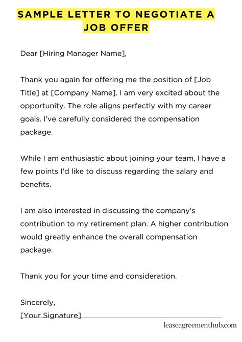 Negotiating Job Offer