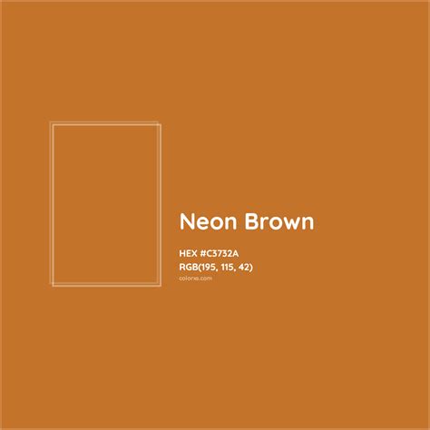 neon brown colour code