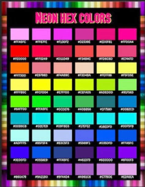 neon color code