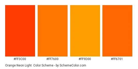 neon light orange color code