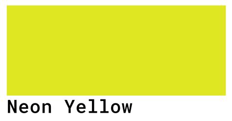 neon yellow color code hex code