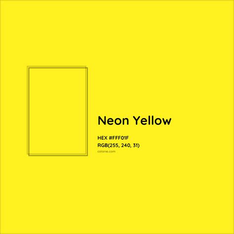neon yellow number code
