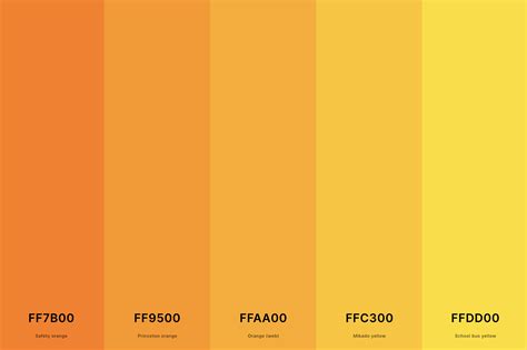 neon yellow orange hex code