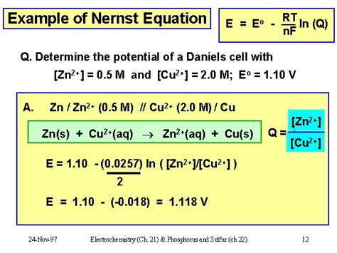 nernst equation example problems