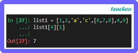 nested list code in python