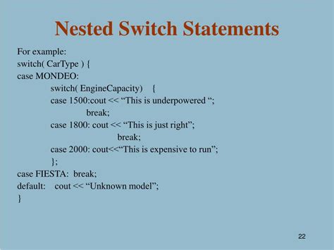 nested switch statement example